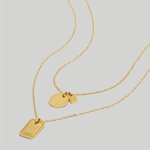 Madewell etched coin necklace set